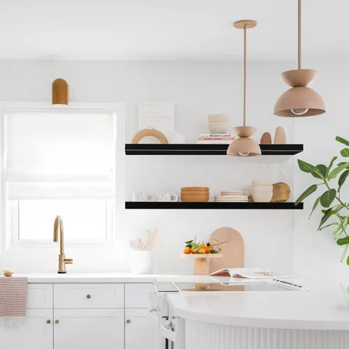 Miniatura 7 de QEEIG Estantes Flotantes para Pared de 47.2" Extra Largos - Estante Montado en la Pared Baño Cocina Sala de Estar Dormitorio Casa de Campo C. negro