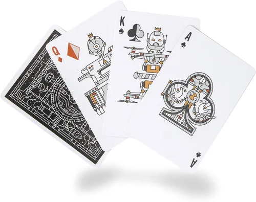 Miniatura 2 de Stellar Factory Deck of Robots Naipes de calidad de casino Tema de robot Hecho en Estados Unidos Tamaño de póker 2.5 x 3.5 pulgadas 54