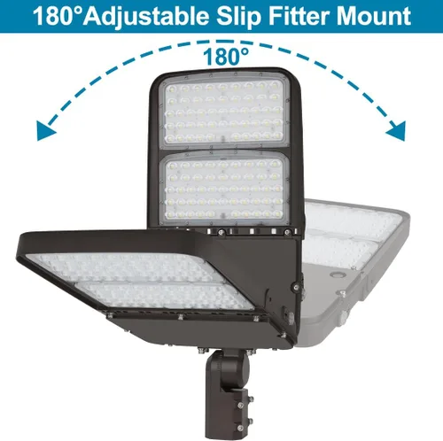 Miniatura 5 de Luz LED de estacionamiento de 300 W con fotocélula del atardecer al amanecer, luces LED de poste para exteriores con zapatillas, 45000 lm, 150 lm/W