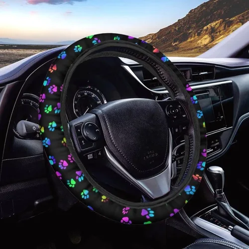 Miniatura 18 de Asian Dragon - Funda universal para volante de automóvil, accesorios interiores de automóvil, lavable, transpirable, funda para volante
