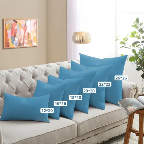 Miniatura 6 de puredown® Juego de 2 almohadas decorativas impermeables para exteriores, relleno de plumas y plumón, para sofá, banco de jardín, 12 x 20 pulgadas