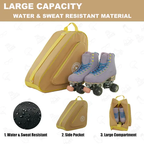Miniatura 6 de HEXIFUL Bolsa para Patines de Hielo, En Línea, Roller y Quad - Para Niños y Adultos