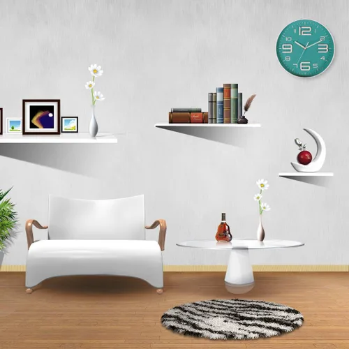 Miniatura 5 de Zaoniy Reloj de pared de cuarzo silencioso sin tictac con número 3D grande, diseño moderno, movimiento de barrido silencioso, decorativo para Verde