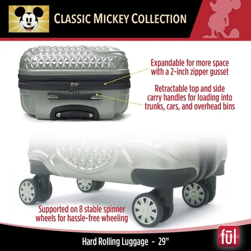 Miniatura 5 de FUL Disney Mickey Mouse - Maleta rígida con ruedas giratorias plateado Disney Mickey Mouse - Maleta rígida con ruedas giratorias