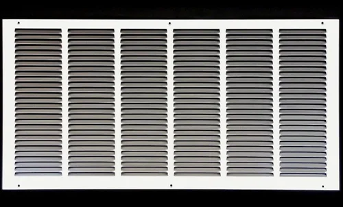 Miniatura 17 de HVAC Premium 30' x 10' [Abertura de conducto] Rejilla de aire de retorno de acero estampado plano - Pared lateral y techo - Cubierta de conducto