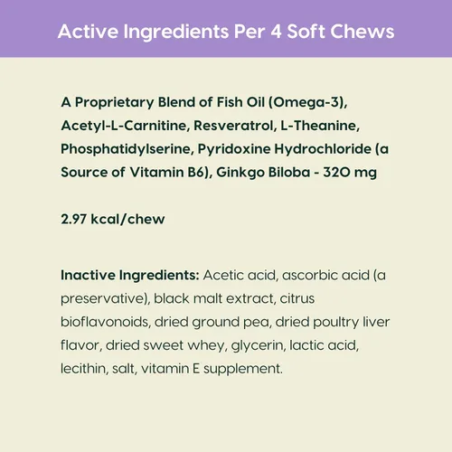 Miniatura 6 de Ark Naturals Gray Bozal Brain's Best Friend - Masticables suaves recomendados por veterinarios para problemas cognitivos asociados
