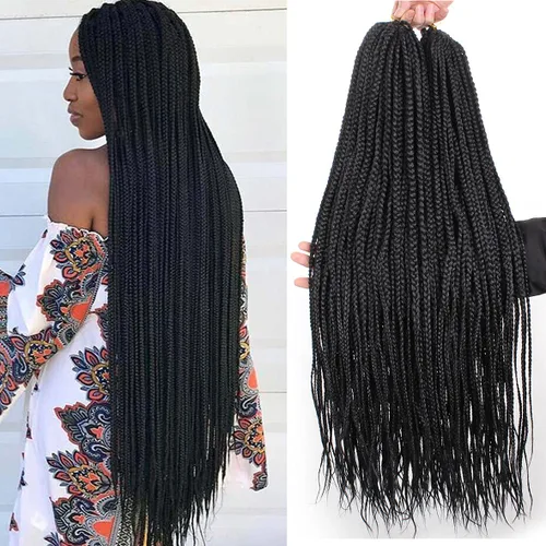 Miniatura 7 de Unionbeauty - Trenzas de ganchillo de 10 pulgadas, trenzas de ganchillo medianas sin nudos, 6 paquetes, trenzas de caja Goddess para mujeres negras