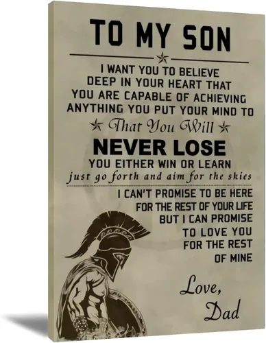 Miniatura 8 de Póster en lienzo con texto en inglés «To My Wife», «To My Wife», «Love Your Husband I Was A Little Late to Be Your First But I Want All of My Last