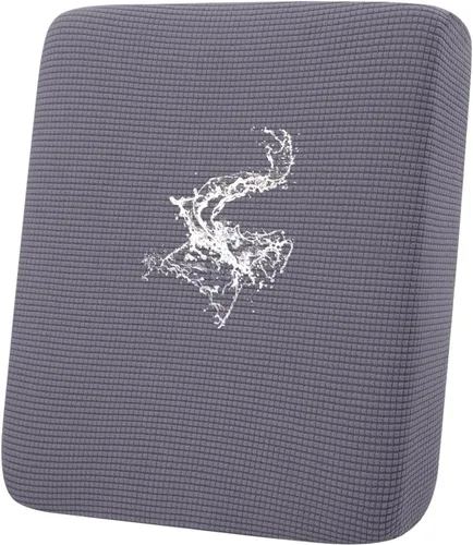 Miniatura 41 de hyha Fundas impermeables para cojines de sofá para mascotas, funda antideslizante para asiento de sofá para perros lavable, tela de jacquard Gris