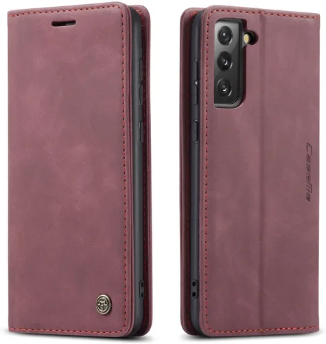 Miniatura 16 de Funda tipo cartera compatible con Samsung Galaxy S21 con tarjetero de bloqueo RFID, funda de piel con función atril para Samsung Galaxy S21 de 6.2