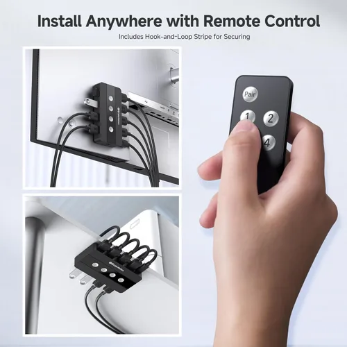 Miniatura 4 de Cable Matters Interruptor USB 3.0 de 4 puertos para compartir 4 computadoras y periféricos USBA incluyendo teclado, mouse y disco duro, con un