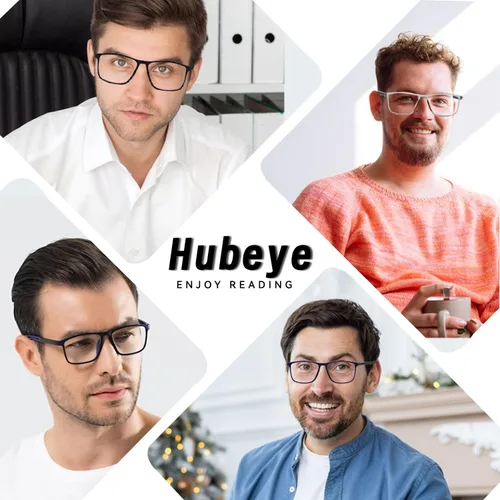 Miniatura 2 de Hubeye TR90 Gafas de lectura deportivas para hombres y mujeres, ultraligeras, flexibles, anti-luz azul (+1.25)