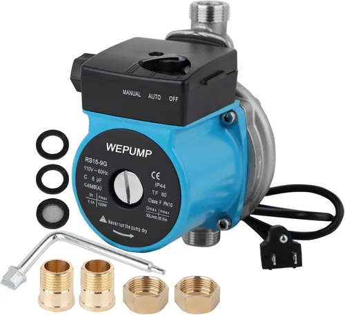Miniatura 7 de NPT 3/4 '' Bomba de circulación de agua caliente doméstica 93W Bomba de recirculación para cabezal de ducha (RS15-6R)
