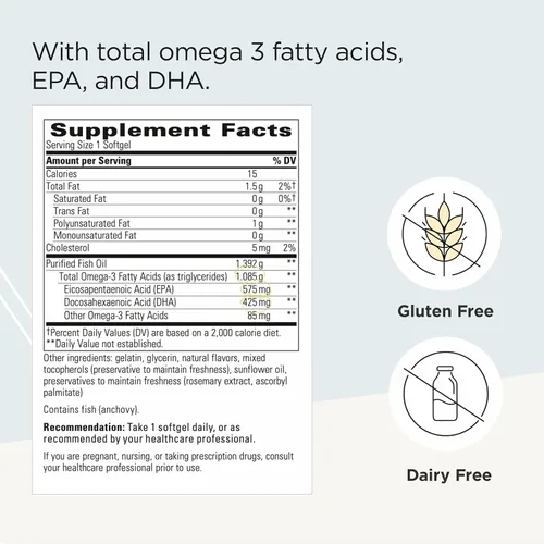Miniatura 2 de Integrative Therapeutics Pure Omega Ultra HP 1392 mg - Suplemento de aceite de pescado omega-3 con ácidos grasos esenciales - Apoyo para la salud