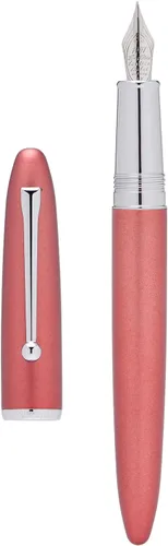 Asvine Hongdian 620 Pluma estilográfica de metal rojo extra fina pluma clásica pluma oficina escritura con caja de metal