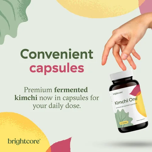 Miniatura 4 de Brightcore Nutrition - Kimchi One, Cápsulas de Polvo de Kimchi, Suplemento de Probióticos, Enzimas y Antioxidantes, Superalimento Premium