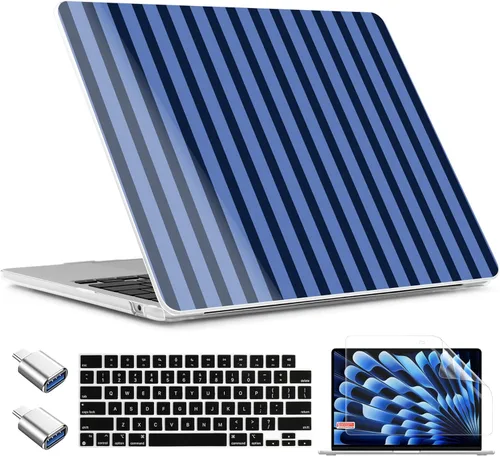 Miniatura 29 de TWOLSKOO Funda para MacBook Air de 15 pulgadas 2025 2024 2023 versión M4 A3241 M3 A3114 M2 A2941, carcasa rígida de plástico y protector