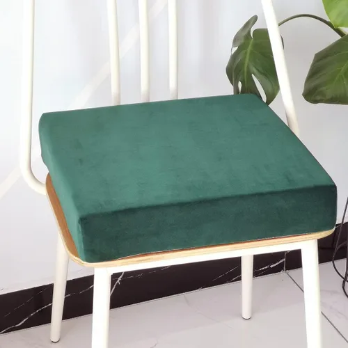 Miniatura 2 de vctops Cojín de espuma de terciopelo antideslizante suave con funda extraíble, para alivio y comodidad (verde, 20 x 20 x 2 pulgadas)