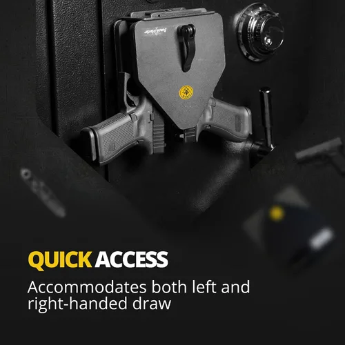 Miniatura 6 de BenchMaster Estante vertical para pistolas, almacenamiento seguro para pistolas, con capacidad para 2 a 12 pistolas, organizador seguro para armas