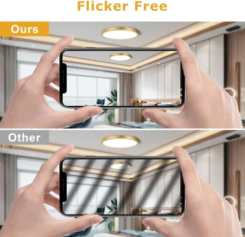 Miniatura 4 de Lámpara de techo LED empotrada de 9 pulgadas, 18 W (equivalente a 180 W), 1800 LM, luz blanca diurna de 5000 K, IP40, luces de techo LED modernas