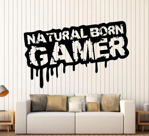 Vinilo calcomanía decorativo para pared cita de Gamer video game Teen habitación pegatinas de tamaño grande decoración (ig3842)