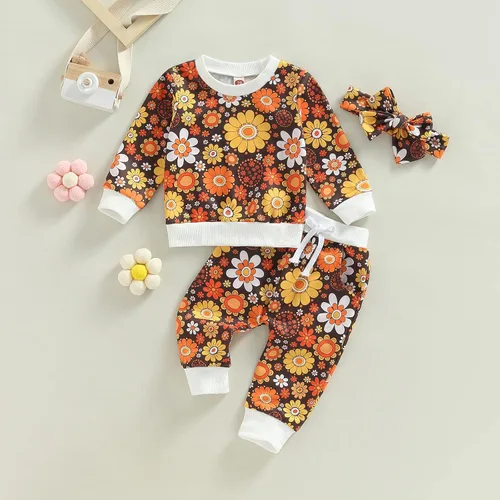 Miniatura 2 de Conjunto de ropa para bebé recién nacido, sudadera de manga larga, tops y pantalones, trajes de ropa, regalos para bebés de 3, 6, 9, 12, 18, 24 meses