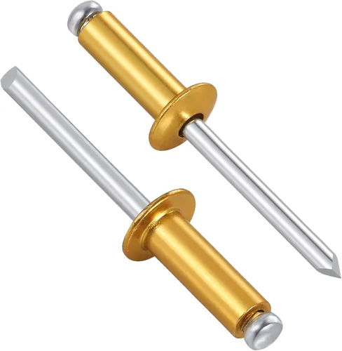Miniatura 19 de Wensilon (80 piezas) Juego de remaches ciegos profesionales negros de aluminio, juego de agarre de aluminio y mandril de acero
