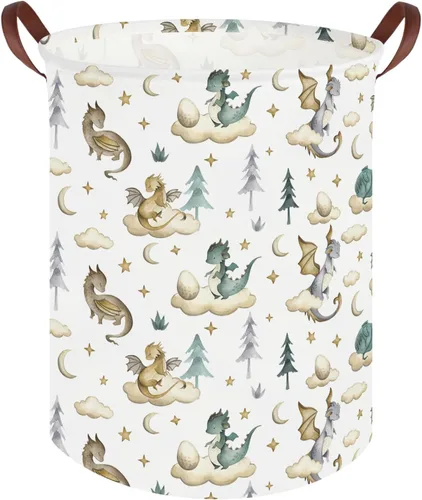 Miniatura 29 de FXOLCSHE Cesta de lavandería para bebés con animales, cesta de lavandería para bebés de animales del bosque, cesta de juguetes para niños, cesta