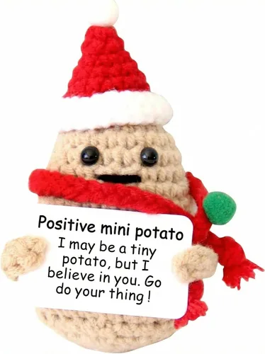 Miniatura 11 de Divertida, linda y pequeña figura de ganchillo, animales, vida positiva, patata, tomate, berenjena, cebolla, creativa, sujeta tarjeta, regalo
