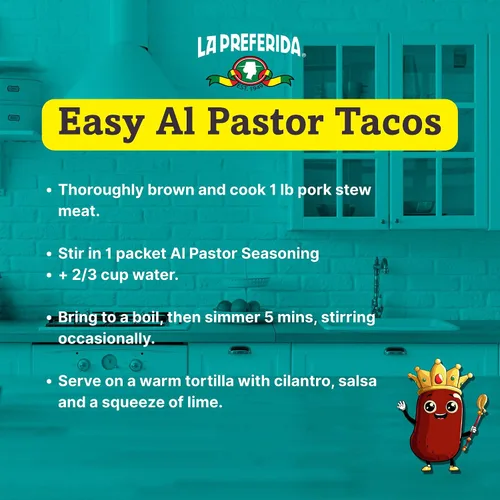 Miniatura 7 de La Preferida Condimento orgánico para tacos Al Pastor, 1 onza (paquete de 3)