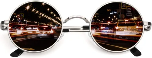 Miniatura 95 de CGID Gafas de sol unisex polarizadas redondas E01 Lennon