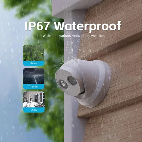 Miniatura 9 de DS-2CD2383G2-IU 4K 8MP Cámara IP PoE Turret Cámara al aire libre con detección de humanos/vehículos, lente de 0.110 in, visión nocturna, IP67, IK10