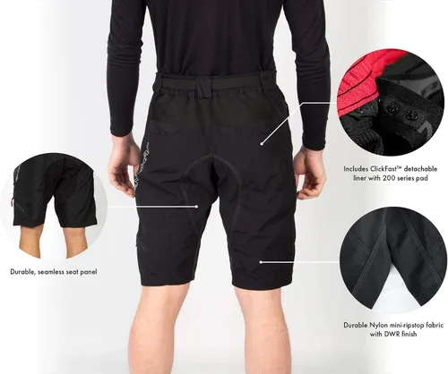 Miniatura 4 de Endura Men's Hummvee Mountain Bike Baggy Cycling Short with Removable Liner