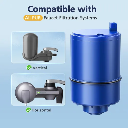 Miniatura 2 de Paquete de 3 filtros de agua de repuesto compatibles con todos los sistemas de filtración de grifo PUR®, PUR®PLUS, filtro de agua para grifo Pur®