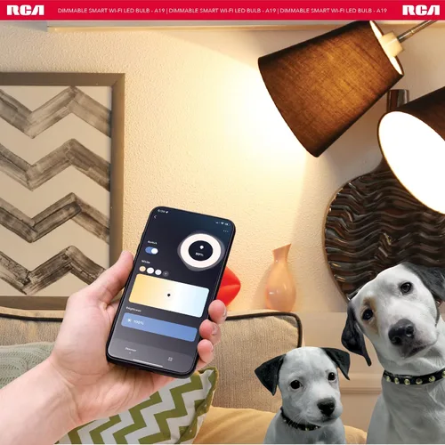 Miniatura 3 de RCA Bombillas inteligentes, bombilla LED WiFi, luces LED regulables, 800 lúmenes 10 W (60 W EQ A19), compatible con Alexa y Google, control desde