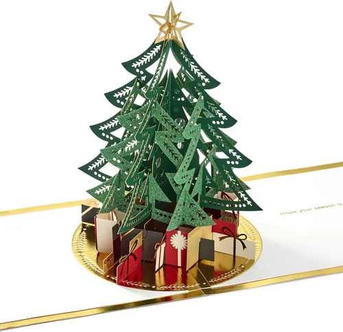 Miniatura 2 de Hallmark Signature Paper Wonder - Tarjeta de Navidad emergente (árbol de Navidad) y papel maravilla emergente, tarjeta de Navidad gigante