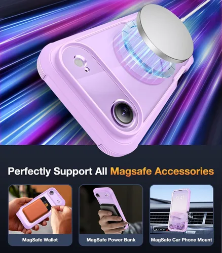 Miniatura 223 de Diaclara Funda diseñada para iPhone 16, mejorada [protección completa de la cámara], carcasa resistente de cuerpo completo con protector de pantalla