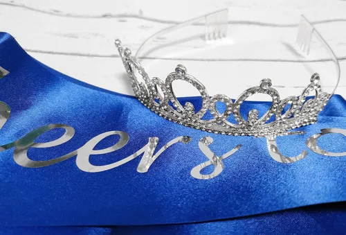 Miniatura 4 de Mayin Tiara y banda de feliz cumpleaños para mujer, mamá, hermana, nana, tía, amiga, sorpresa, suministros de fiesta Corona 55