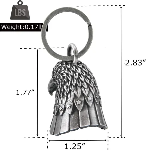 Miniatura 4 de 【Paquete de 2】 Campanas de motocicleta para motociclista Guardián de montar campanas con colgador, accesorio de motocicleta o llavero para buena