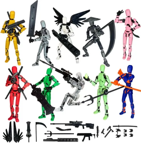 Juego de figuras de acción T13 – (ensambladas) figura de acción impresa en 3D, figura de acción Titan 13, muñeco móvil multiarticulado 13, figura de