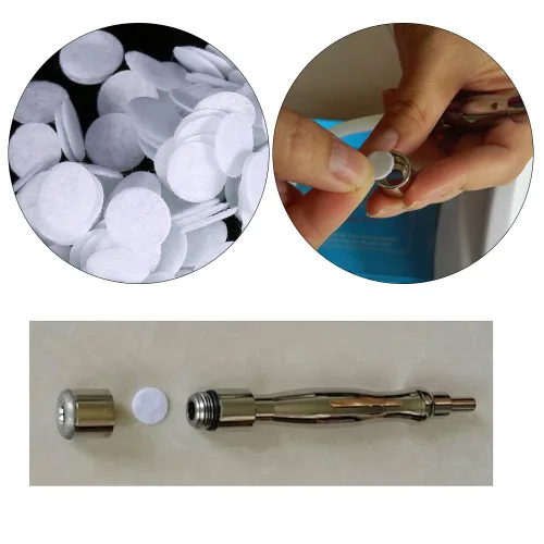 Miniatura 3 de 100 filtros de algodón para máquina de belleza, 7 tamaños (0.39 a 1.79 pulgadas), eliminación de puntos negros, suavizantes, hipoalergénicos