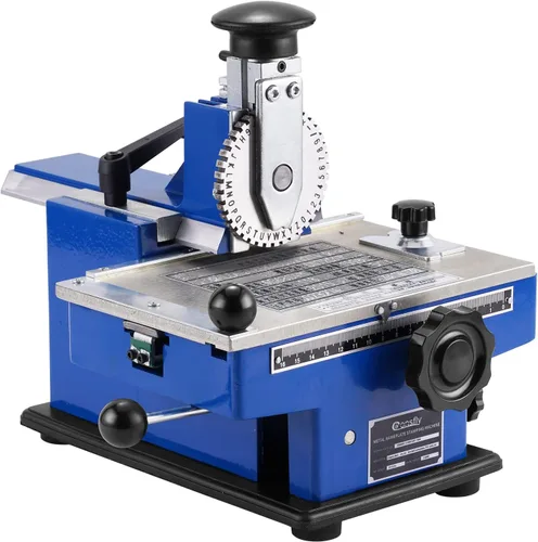 Máquina de Estampado de Placa Metálica Semiautomática, Estampador en Relieve para Etiquetado, Impresora de Etiqueta de Perro (Rueda de Caracteres de