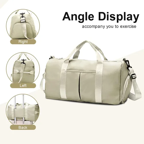 Miniatura 3 de ZGWJ Bolsa de viaje con relleno de hombro, impermeable, para mujeres y hombres, para natación, deportes, viajes, gimnasio, bolsa plegable