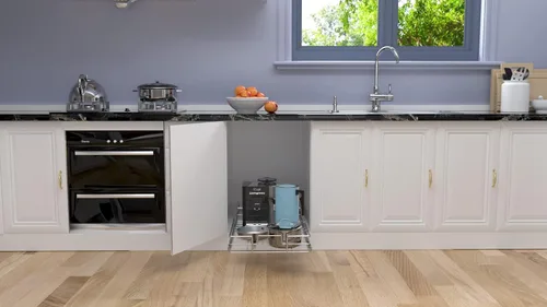 Miniatura 7 de ROOMTEC Organizador de gabinete extraíble, estantes extraíbles de 11 pulgadas de ancho x 21 pulgadas de profundidad, cajones de gabinete de cocina 1