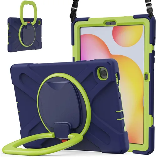 Miniatura 122 de 360 Rotation Case for Galaxy Tab ActivePro/Tab Active4 Pro/Active 5 Pro 10.1" Sturdy Cover Rotate Ring Stand Shoulder Carrying Strap Hand Strap