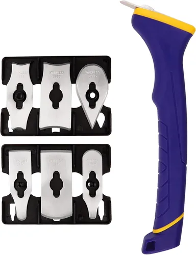 MANUFORE Raspador De Pintura De Agarre Suave Con Contorno, 6 Piezas De Cuchillas De Acero Inoxidable Diferentes Para Eliminar Pintura, Barniz,