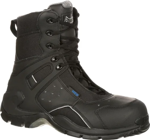 Miniatura 7 de ROCKY 1st Med - Bota de servicio público impermeable con puntera de fibra de carbono resistente a pinchazos y cremallera lateral