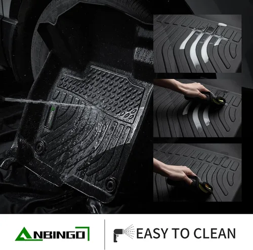 Miniatura 5 de ANBINGO - Tapetes para el piso para automóvil, impermeables, aptos para todo tipo de clima, resistentes, protectores de piso de TPE, para filas