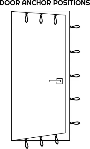 Miniatura 4 de Anclaje de puerta extra grande y resistente - Ideal para bandas de resistencia, bandas de terapia física y bandas de bucle cerrado