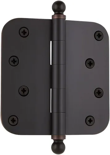 Miniatura 85 de Grandeur Hardware 824304 Bisagra residencial con punta de bellota de 3.5 pulgadas con esquinas de radio de 5/8 pulgadas en peltre antiguo